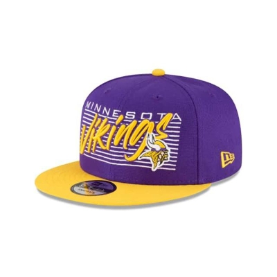 Minnesota Vikings Gorra | New Era NFL Retro 9fifty Snapback Cap Mexico - Morados